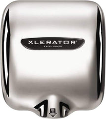 Excel Dryer - 1490 Watt Silver Finish Electric Hand Dryer - 208/277 Volts, 6.2 Amps, 11-3/4" Wide x 12-11/16" High x 6-11/16" Deep - All Tool & Supply