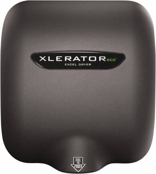 Excel Dryer - 500 Watt Graphite Finish Electric Hand Dryer - 208/277 Volts, 2.2 Amps, 11-3/4" Wide x 12-11/16" High x 6-11/16" Deep - All Tool & Supply