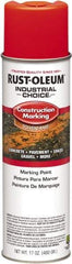 Rust-Oleum - 17 fl oz Red/Orange Paint & Primer - 400' Coverage at 1" Wide, Solvent Base Formula, >500 gL VOC - All Tool & Supply