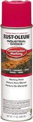 Rust-Oleum - 17 fl oz Pink Paint & Primer - 400' Coverage at 1" Wide, Solvent Base Formula, >500 gL VOC - All Tool & Supply