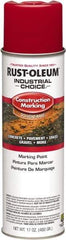 Rust-Oleum - 17 fl oz Red Paint & Primer - 400' Coverage at 1" Wide, Solvent Base Formula, >500 gL VOC - All Tool & Supply