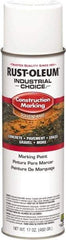 Rust-Oleum - 17 fl oz White Paint & Primer - 400' Coverage at 1" Wide, Solvent Base Formula, >500 gL VOC - All Tool & Supply