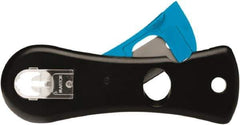 Martor USA - Recessed/Hook Blade Safety Utility Knife - 1.53" Blade, Black & Blue Polycarbonate Handle, 1 Blade Included - All Tool & Supply