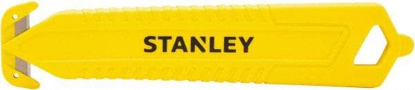 Stanley - Recessed/Concealed Fixed Blade Safety Cutter - 0.2145" Steel Blade, Yellow & Black Plastic Handle, 1 Blade Included - All Tool & Supply