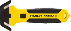 Stanley - Recessed/Concealed Fixed Blade Safety Cutter - 0.2165" Steel Blade, Yellow & Black Bi-Material Handle, 1 Blade Included - All Tool & Supply