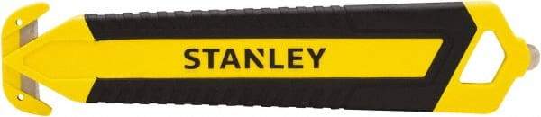 Stanley - Recessed/Concealed Fixed Blade Safety Cutter - 0.2145" Steel Blade, Yellow & Black Bi-Material Handle, 1 Blade Included - All Tool & Supply