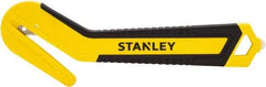 Stanley - Recessed/Concealed Fixed Blade Safety Cutter - 0.394" Steel Blade, Yellow & Black Bi-Material Handle, 1 Blade Included - All Tool & Supply