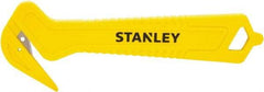 Stanley - Recessed/Concealed Fixed Blade Safety Cutter - 0.372" Steel Blade, Yellow & Black Plastic Handle, 1 Blade Included - All Tool & Supply