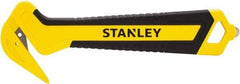 Stanley - Recessed/Concealed Fixed Blade Safety Cutter - 0.372" Steel Blade, Yellow & Black Bi-Material Handle, 1 Blade Included - All Tool & Supply