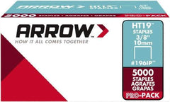 Arrow - 3/8" Wide High Carbon Steel Light-Duty Staples - 3/8" Leg Length - All Tool & Supply