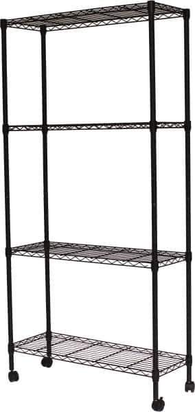 Sandusky Lee - 4 Shelf Wire Shelving Unit - 36" Wide x 14" Deep x 54" High, - All Tool & Supply