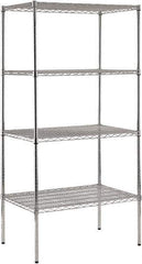 Sandusky Lee - 4 Shelf Wire Shelving Unit - 36" Wide x 24" Deep x 86" High, - All Tool & Supply