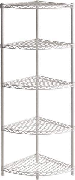 Sandusky Lee - 5 Shelf Wire Shelving Unit - 14" Wide x 14" Deep x 47" High, - All Tool & Supply