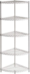 Sandusky Lee - 5 Shelf Wire Shelving Unit - 14" Wide x 14" Deep x 47" High, - All Tool & Supply