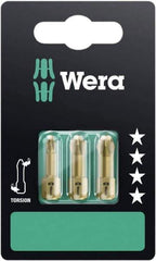 Wera - 1/4" Drive, Pozidriv Screwdriver Bit - 1" OAL - All Tool & Supply