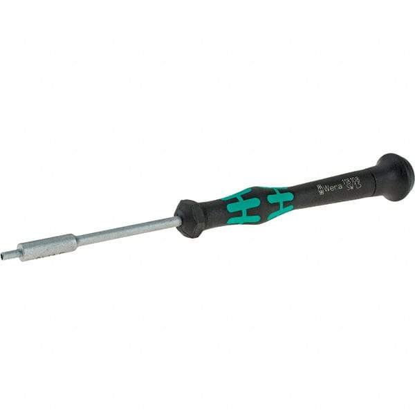 Wera - 1.5mm Solid Shaft Precision Nutdriver - Cushion Grip Handle, 6-1/4" OAL - All Tool & Supply