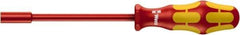 Wera - 3/16" Solid Shaft Insulated Nutdriver - Cushion Grip Handle, 223mm OAL - All Tool & Supply