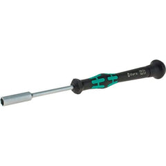 Wera - 5mm Solid Shaft Precision Nutdriver - Cushion Grip Handle, 6-1/4" OAL - All Tool & Supply