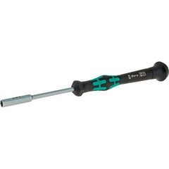 Wera - 4mm Solid Shaft Precision Nutdriver - Cushion Grip Handle, 6-1/4" OAL - All Tool & Supply