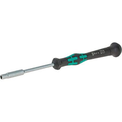 Wera - 3.2mm Solid Shaft Precision Nutdriver - Cushion Grip Handle, 6-1/4" OAL - All Tool & Supply