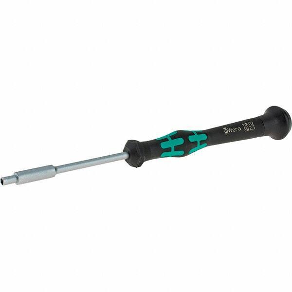 Wera - 2.5mm Solid Shaft Precision Nutdriver - Cushion Grip Handle, 6-1/4" OAL - All Tool & Supply