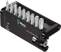 Wera - 10 Piece, 1/4" Drive Screwdriver Bit Set - T8 to T40 Torx - All Tool & Supply