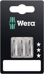 Wera - 3 Piece, 1/4" Drive Screwdriver Bit Set - #1, #2 & #3 Phillips - All Tool & Supply