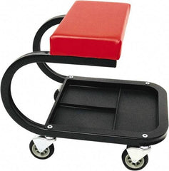 Whiteside - 440 Lb Capacity, 4 Wheel Creeper Seat with Tray - Steel, 15-1/2" Long x 19" High x 14" Wide - All Tool & Supply