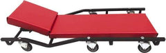 Whiteside - 660 Lb Capacity, 6 Wheel Creeper with Adjustable Headrest - Steel, 40" Long x 5-1/8" High x 17" Wide - All Tool & Supply