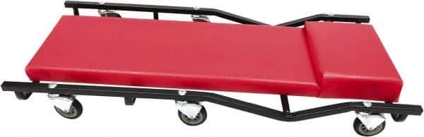 Whiteside - 660 Lb Capacity, 6 Wheel Creeper with Fixed Headrest - Steel, 40" Long x 5-1/8" High x 17" Wide - All Tool & Supply