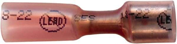 Made in USA - 1/4" Wide, Heat Shrink & Polyolefin Insulation, Female Tab Terminal - Crimp & Solder Connection, 22 to 18 AWG Compatible, RoHS Compliant - All Tool & Supply