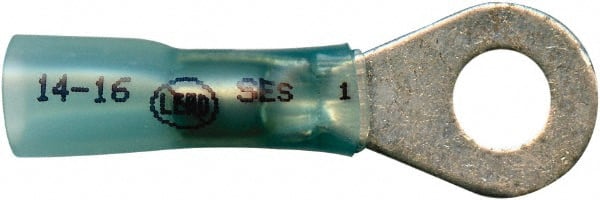 Made in USA - 16-14 AWG Partially Insulated Solder Connection Closed Eyelet Ring Terminal - All Tool & Supply