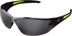 Edge Eyewear - Silver Mirror Lenses, Frameless Safety Glasses - Scratch Resistant, Black Nylon Frame, Size Universal, Wrap Around - All Tool & Supply