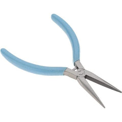 Xcelite - 5-1/2" Jaw Length x 17/32" Jaw Width, Long Nose Comfort Grip Pliers - Serrated Jaw, Bi-Material Cushion Handle - All Tool & Supply