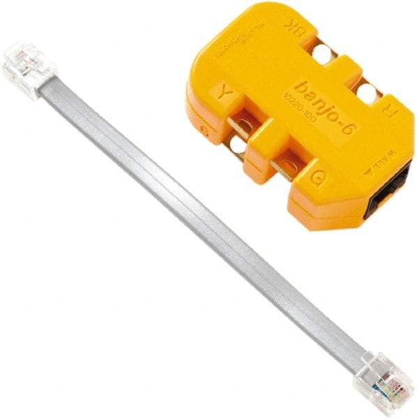 Fluke Networks - Yellow Electrical Test Equipment Modular Adapter - Use with Telephone Test Sets - All Tool & Supply