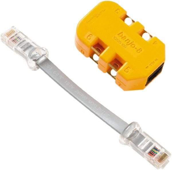 Fluke Networks - Yellow Electrical Test Equipment Modular Adapter - Use with Telephone Test Sets - All Tool & Supply