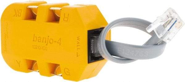 Fluke Networks - Yellow Electrical Test Equipment Modular Adapter - Use with Telephone Test Sets - All Tool & Supply