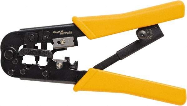 Fluke Networks - 1 Piece, Terminal Crimper & Wire Cutter - Comes in Clam Shell - All Tool & Supply