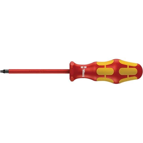 Wera - #1 Point, 3-1/8" Blade Length Insulated Screwdriver - 161mm OAL - All Tool & Supply