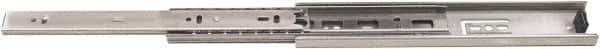 Sugatsune - 18" Slide Length, 18" Travel Length, 304 Stainless Steel Ball Bearing Slide - 100 Lb Capacity at Full Extension, Stainless Finish - All Tool & Supply