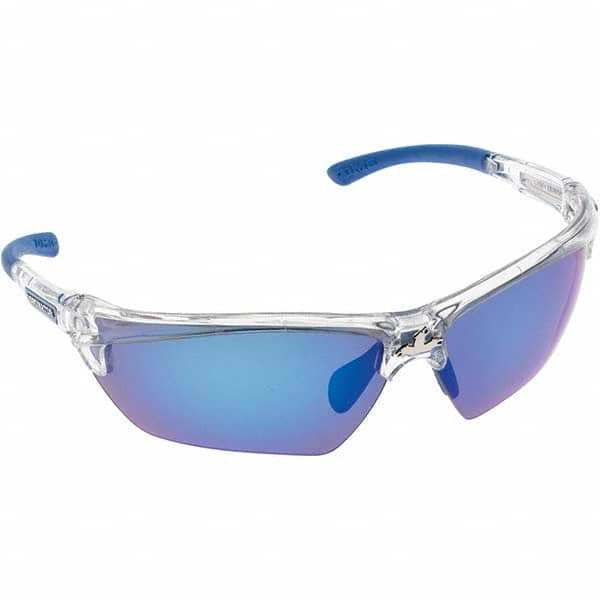 MCR Safety - Blue Mirror Lenses, Framed Dual Lens Safety Glasses - All Tool & Supply