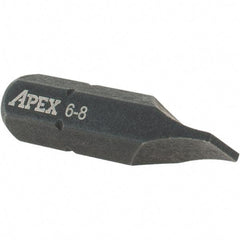 Apex - 1/4" Blade Width, 1/4" Drive, Slotted Screwdriver Bit - 1" OAL - All Tool & Supply