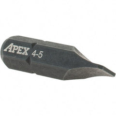 Apex - 1/4" Blade Width, 1/4" Drive, Slotted Screwdriver Bit - 1" OAL - All Tool & Supply