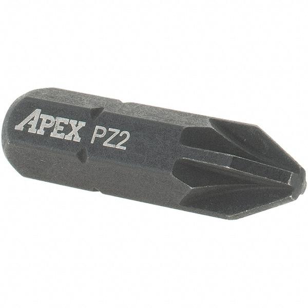 Apex - 1/4" Drive, #2 Pozidriv Screwdriver Bit - 1" OAL - All Tool & Supply