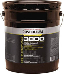 Rust-Oleum - 5 Gal Safety Orange Gloss Finish Acrylic Enamel Paint - 150 to 270 Sq Ft per Gal, Interior/Exterior, Direct to Metal - All Tool & Supply