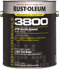 Rust-Oleum - 1 Gal Light Tint Base Gloss Finish Acrylic Enamel Paint - 150 to 270 Sq Ft per Gal, Interior/Exterior, Direct to Metal - All Tool & Supply