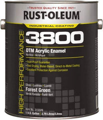 Rust-Oleum - 1 Gal Forest Green Gloss Finish Acrylic Enamel Paint - 150 to 270 Sq Ft per Gal, Interior/Exterior, Direct to Metal - All Tool & Supply