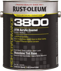 Rust-Oleum - 1 Gal Masstone Tint Base Semi Gloss Finish Acrylic Enamel Paint - 150 to 270 Sq Ft per Gal, Interior/Exterior, Direct to Metal - All Tool & Supply