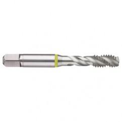 M10x1.5 6H 3-Flute Cobalt Yellow Ring Semi-Bottoming 40 degree Spiral Flute Tap-Bright - All Tool & Supply