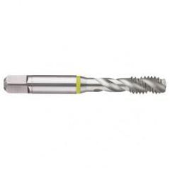 M10x1.5 6H 3-Flute Cobalt Yellow Ring Semi-Bottoming 40 degree Spiral Flute Tap-Bright - All Tool & Supply